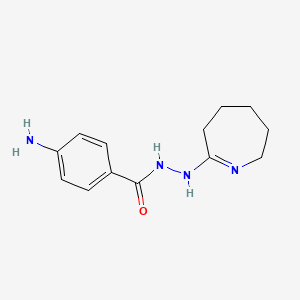 molecular formula C13H18N4O B12051027 4-amino-N'-(3,4,5,6-tetrahydro-2H-azepin-7-yl)benzohydrazide 