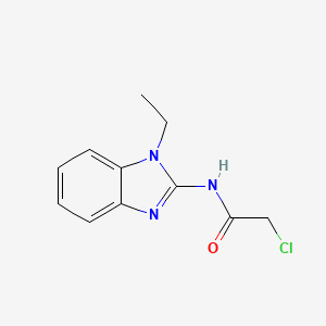 molecular formula C11H12ClN3O B12051035 2-Chloro-N-(1-ethyl-1h-benzimidazol-2-yl)acetamide 