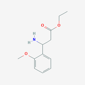 molecular formula C12H17NO3 B12051050 Ethyl 3-amino-3-(2-methoxyphenyl)propanoate 
