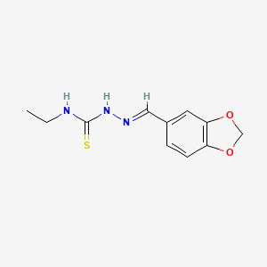 molecular formula C11H13N3O2S B12051065 1,3-Benzodioxole-5-carbaldehyde N-ethylthiosemicarbazone CAS No. 83796-42-3
