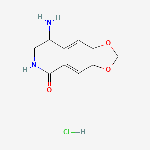 molecular formula C10H11ClN2O3 B12051071 8-Amino-7,8-dihydro-6H-[1,3]dioxolo[4,5-g]isoquinolin-5-one hydrochloride, AldrichCPR 