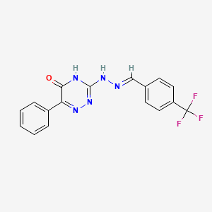 molecular formula C17H12F3N5O B12051092 4-(Trifluoromethyl)benzaldehyde (5-oxo-6-phenyl-4,5-dihydro-1,2,4-triazin-3-yl)hydrazone 