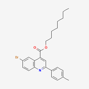 molecular formula C25H28BrNO2 B12051113 Octyl 6-bromo-2-(4-methylphenyl)quinoline-4-carboxylate CAS No. 355421-14-6