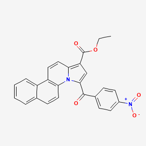 molecular formula C26H18N2O5 B12051164 Ethyl 3-(4-nitrobenzoyl)benzo[f]pyrrolo[1,2-a]quinoline-1-carboxylate CAS No. 70654-03-4