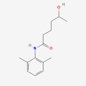 molecular formula C14H21NO2 B1205120 Hexanamide, N-(2,6-dimethylphenyl)-5-hydroxy- CAS No. 77470-90-7