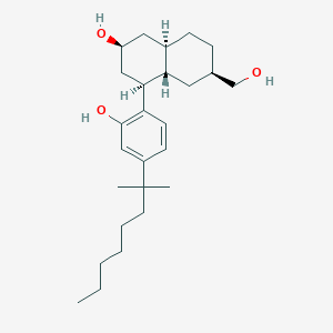 molecular formula C26H42O3 B1205123 (2S,4S,4aS,6R,8aR)-4-[4-(1,1-Dimethyl-heptyl)-2-hydroxy-phenyl]-6-hydroxymethyl-decahydro-naphthalen-2-ol CAS No. 79678-32-3