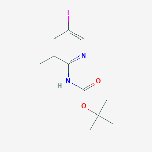 molecular formula C11H15IN2O2 B12051266 2-(Tert-butoxycarbonylamino)-5-iodo-3-methylpyridine CAS No. 1065483-56-8