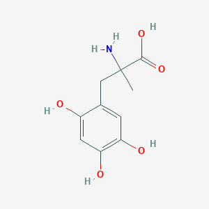 molecular formula C10H13NO5 B1205127 Phenylalanine, 2,4,5-trihydroxy-alpha-methyl- CAS No. 65520-36-7
