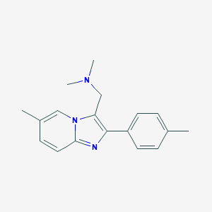 molecular formula C18H21N3 B120513 N,N-Dimethyl-1-(6-methyl-2-(p-tolyl)imidazo[1,2-a]pyridin-3-yl)methanamine CAS No. 106961-33-5