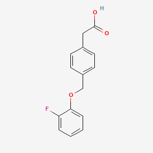molecular formula C15H13FO3 B12051435 4-(2-Fluorophenoxymethyl)phenylacetic acid 