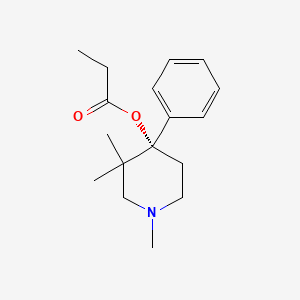 molecular formula C17H25NO2 B1205147 1,3,3-Trimethyl-4-phenyl-4-(propionyloxy)piperidine CAS No. 98855-02-8