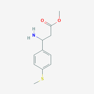 molecular formula C11H15NO2S B12051533 Methyl 3-amino-3-[4-(methylsulfanyl)phenyl]propanoate CAS No. 827034-72-0
