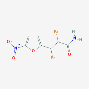 5-Nitro-2-furyl-alpha,beta-dibromopropionamide