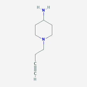 molecular formula C9H16N2 B12051558 1-(But-3-yn-1-yl)piperidin-4-amine 
