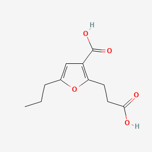 molecular formula C11H14O5 B1205157 3-Carboxy-5-propyl-2-furanpropionic acid CAS No. 86879-37-0