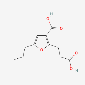 3-Carboxy-5-propyl-2-furanpropionic acid