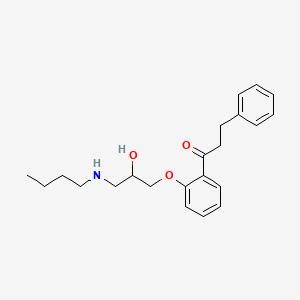 1-Propanone, 1-(2-(3-(butylamino)-2-hydroxypropoxy)phenyl)-3-phenyl-