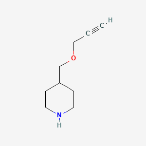 molecular formula C9H15NO B12051622 4-[(2-Propynyloxy)methyl]piperidine 