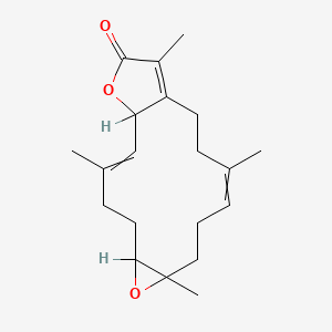 3,8,12,16-Tetramethyl-7,18-dioxatricyclo[13.3.0.06,8]octadeca-2,11,15-trien-17-one