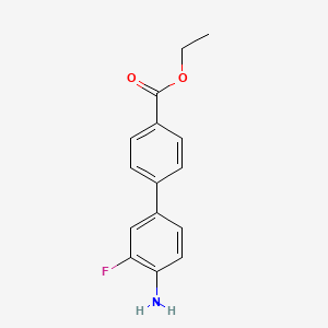 molecular formula C15H14FNO2 B12051686 Ethyl 4'-amino-3'-fluoro-[1,1'-biphenyl]-4-carboxylate 