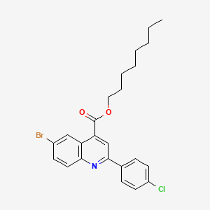 molecular formula C24H25BrClNO2 B12051694 Octyl 6-bromo-2-(4-chlorophenyl)quinoline-4-carboxylate CAS No. 355419-77-1