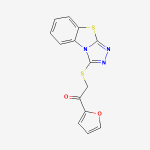 1-(2-Furanyl)-2-([1,2,4]triazolo[3,4-b][1,3]benzothiazol-1-ylthio)ethanone