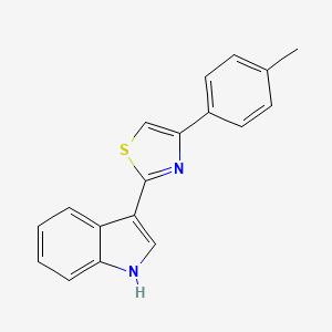 molecular formula C18H14N2S B1205172 2-(3-indolylidene)-4-(4-methylphenyl)-3H-thiazole 