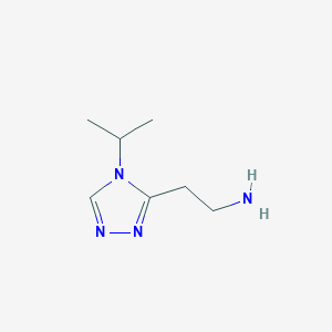 molecular formula C7H14N4 B12051727 2-[4-(propan-2-yl)-4H-1,2,4-triazol-3-yl]ethan-1-amine 