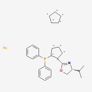 molecular formula C28H28FeNOP B12051783 (R,R)-[2-(4'-i-Propyloxazolin-2'-yl)ferrocenyl]diphenylphosphine, AldrichCPR 