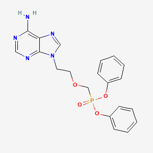 molecular formula C20H20N5O4P B1205179 Diphenyl-9-(2-phosphonylmethoxyethyl)adenine CAS No. 142341-24-0