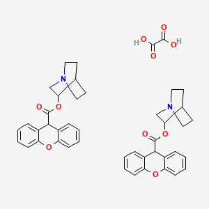 molecular formula C44H44N2O10 B12051821 3-Quinuclidinylxanthene-9-carboxylic acid hemioxalate salt CAS No. 82326-74-7