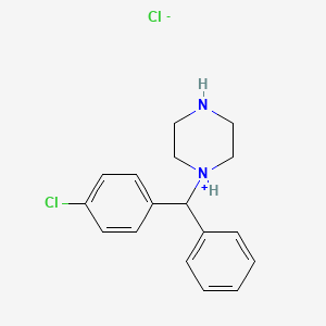 molecular formula C17H20Cl2N2 B1205193 1-[(4-Chlorophenyl)benzyl]piperazinium chloride CAS No. 894-56-4