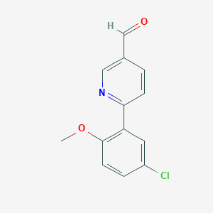 molecular formula C13H10ClNO2 B12051934 6-(5-Chloro-2-methoxyphenyl)nicotinaldehyde 