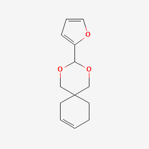 molecular formula C13H16O3 B1205196 2,4-Dioxaspiro[5.5]undec-8-ene, 3-(2-furanyl)- CAS No. 80449-32-7