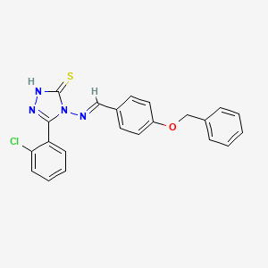molecular formula C22H17ClN4OS B12051961 4-((4-(Benzyloxy)benzylidene)amino)-3-(2-chlorophenyl)-1H-1,2,4-triazole-5(4H)-thione CAS No. 478253-78-0