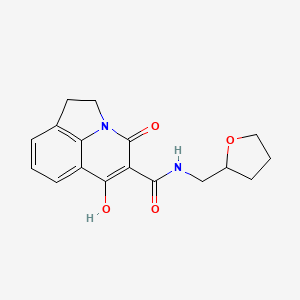 molecular formula C17H18N2O4 B12052004 4-hydroxy-6-oxo-N-(tetrahydrofuran-2-ylmethyl)-1,2-dihydro-6H-pyrrolo[3,2,1-ij]quinoline-5-carboxamide 