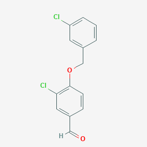 molecular formula C14H10Cl2O2 B12052045 3-Chloro-4-[(3-chlorobenzyl)oxy]benzaldehyde 