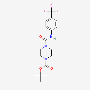 molecular formula C17H22F3N3O3 B12052077 tert-Butyl 4-((4-(trifluoromethyl)phenyl)carbamoyl)piperazine-1-carboxylate 