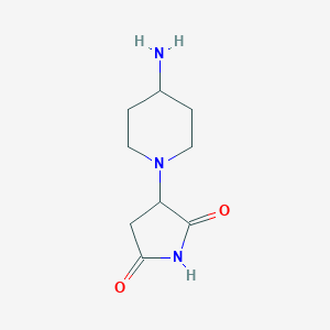 molecular formula C9H15N3O2 B12052084 3-(4-Aminopiperidin-1-yl)pyrrolidine-2,5-dione 