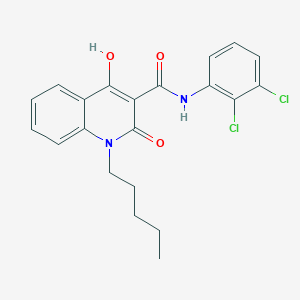 molecular formula C21H20Cl2N2O3 B12052195 N-(2,3-dichlorophenyl)-4-hydroxy-2-oxo-1-pentyl-1,2-dihydroquinoline-3-carboxamide 