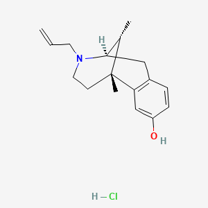 molecular formula C17H24ClNO B12052224 Alazocine hydrochloride, (+/-)- CAS No. 676351-51-2