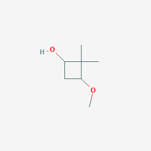 molecular formula C7H14O2 B12052263 3-Methoxy-2,2-dimethylcyclobutan-1-ol 