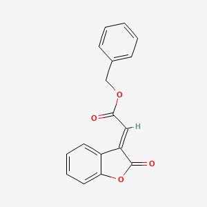 molecular formula C17H12O4 B12052294 Benzyl (e)-2-(2-oxobenzofuran-3(2h)-ylidene)acetate 