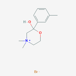 molecular formula C13H20BrNO2 B120523 2-Hydroxy-4,4-dimethyl-2-(p-tolyl)morpholinium bromide CAS No. 145730-12-7