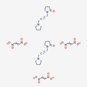 molecular formula C36H48N4O14 B1205231 Tris(fumaric acid); bis(oxotremorine) 
