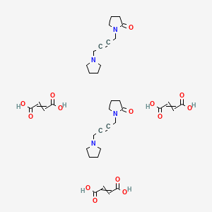 molecular formula C36H48N4O14 B1205231 But-2-enedioic acid;1-(4-pyrrolidin-1-ylbut-2-ynyl)pyrrolidin-2-one 