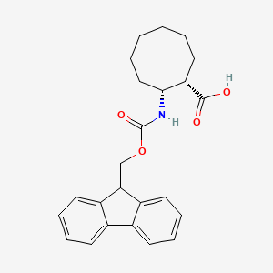 molecular formula C24H27NO4 B12052353 N-Fmoc-(+/-)cis-2-aminocyclo-octanecarboxylic acid 
