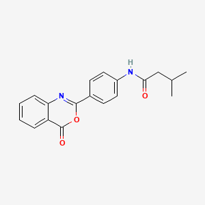 3-methyl-N-[4-(4-oxo-3,1-benzoxazin-2-yl)phenyl]butanamide