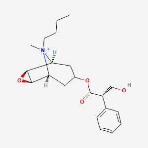 molecular formula C21H30NO4+ B1205263 Butylscopolamine 