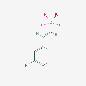 molecular formula C8H6BF4K B12052671 Potassium 2-(3-fluorophenyl)vinyltrifluoroborate 